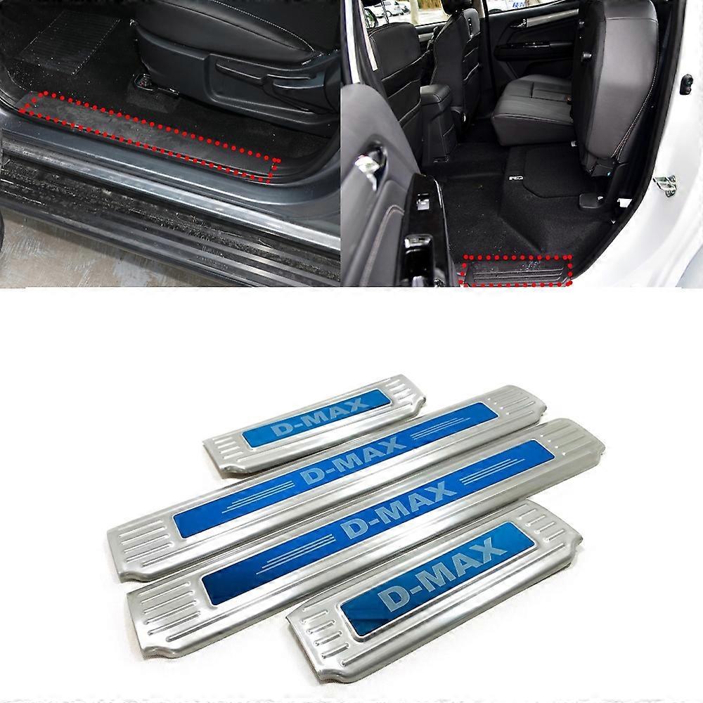 For Lsuzu D-MAX Car Accessories 2020-2024 Inner Auto Scuff Plate Door Sill Pedal Protector Guard