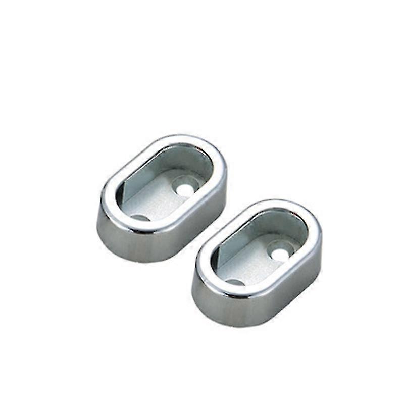 8 pcs wardrobe brackets oval fixture zinc alloy rod bracket for curtain u-shaped bracket clothes tube side support rail nickel plated with screws for