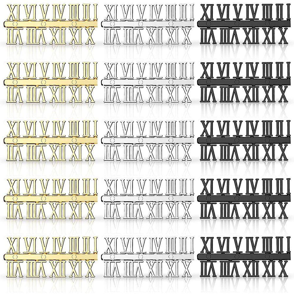 15 Pieces Clock Numerals Kit DIY Digital Clock Numbers Clock Hands Replacement Parts Clock Accessor