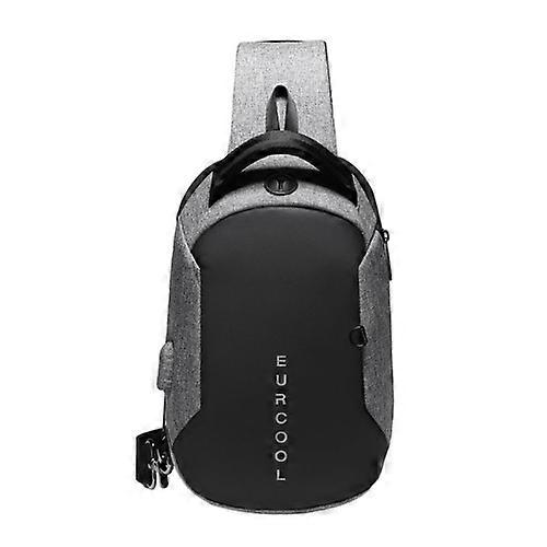 Multi Function Crossbody Bags Men Chest Bag Water Repellent Shoulder Bag with USB Charging Port