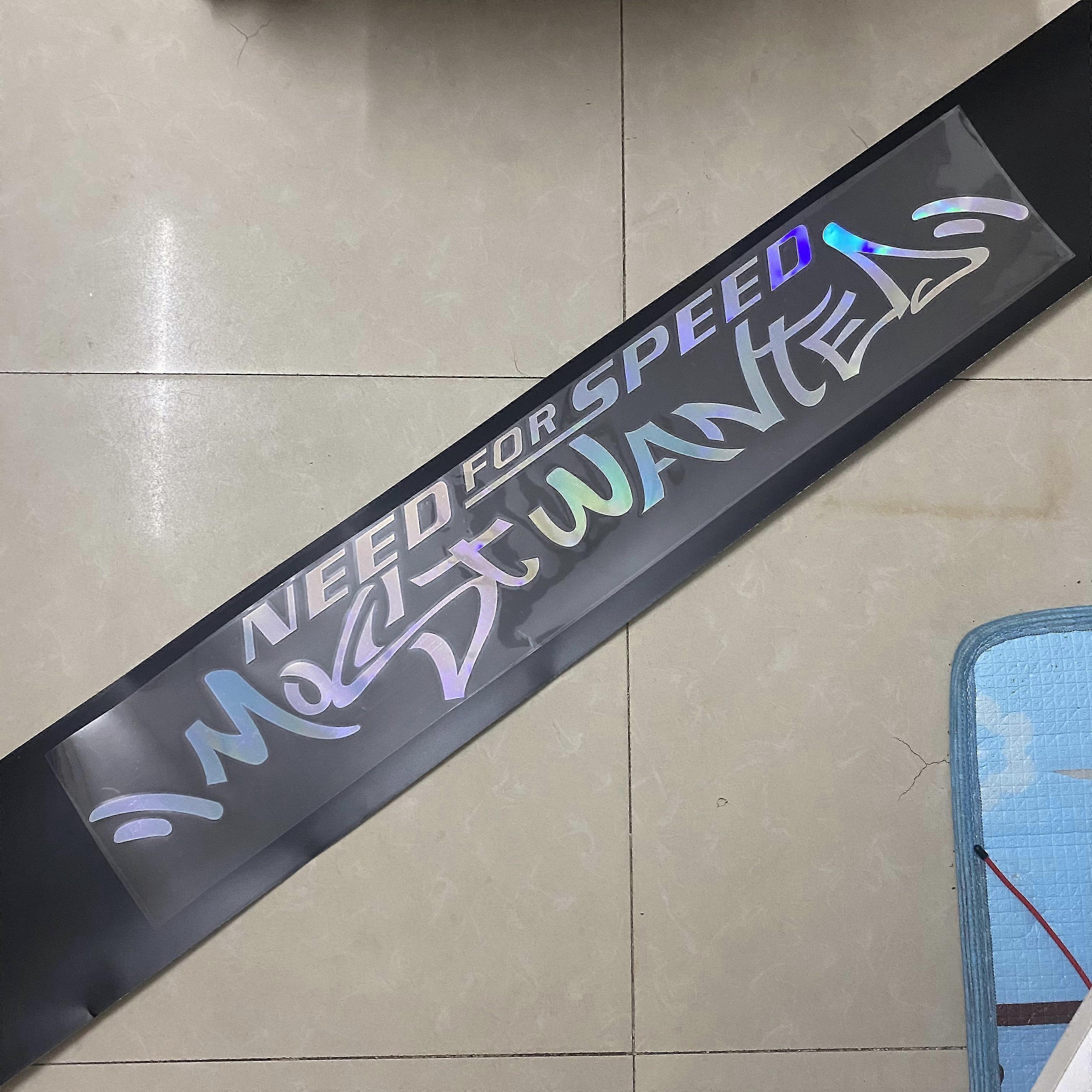 Explosive Car Front And Rear Windshield Stickers, Black Background Decorative Stickers For Windshield, 130x21cm/51.18x8.27in Colorful Stickers