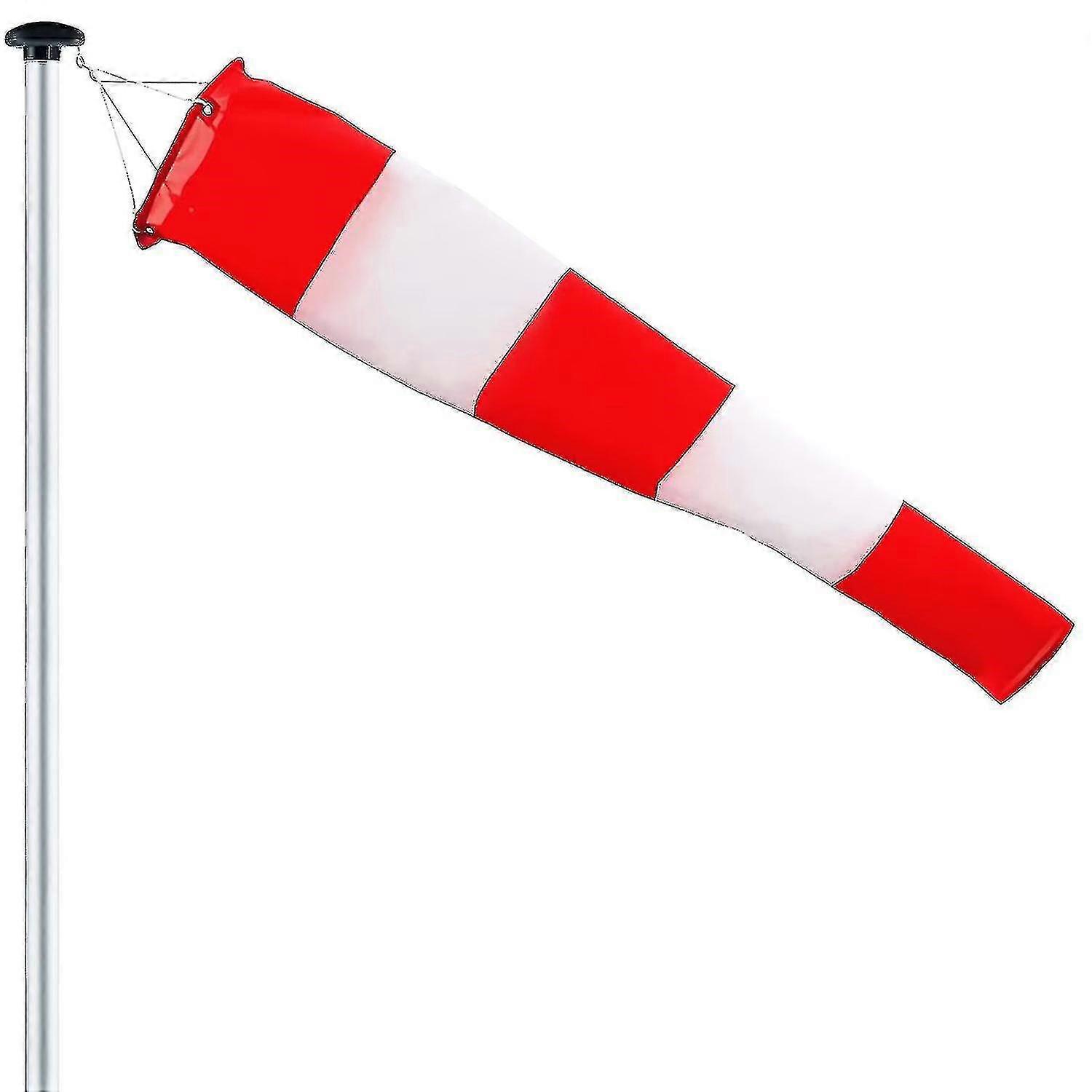 Airport Windsock Corporation 150cm Κόκκινος και Λευκός Δείκτης Ανέμου και Κατεύθυνσης Windsock αντικατάστασης