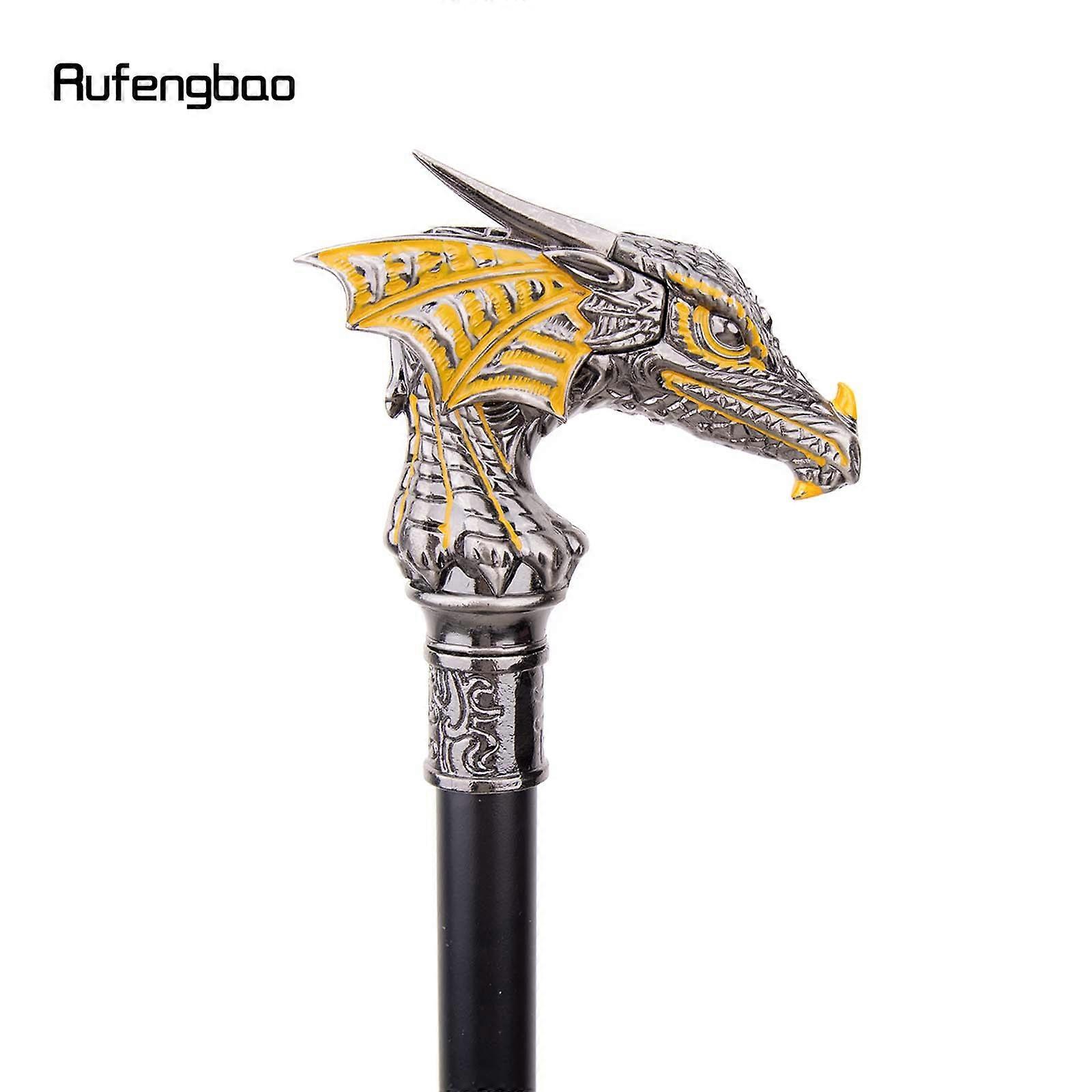 Gold Black Luxury Dragon Head Walking Cane Fashion Decorative Walking