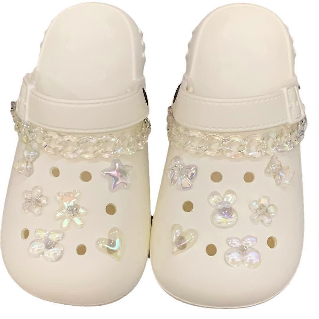 A set of colorful hole shoe flower decorations removable upper decorations, decorative shoe buckle accessories