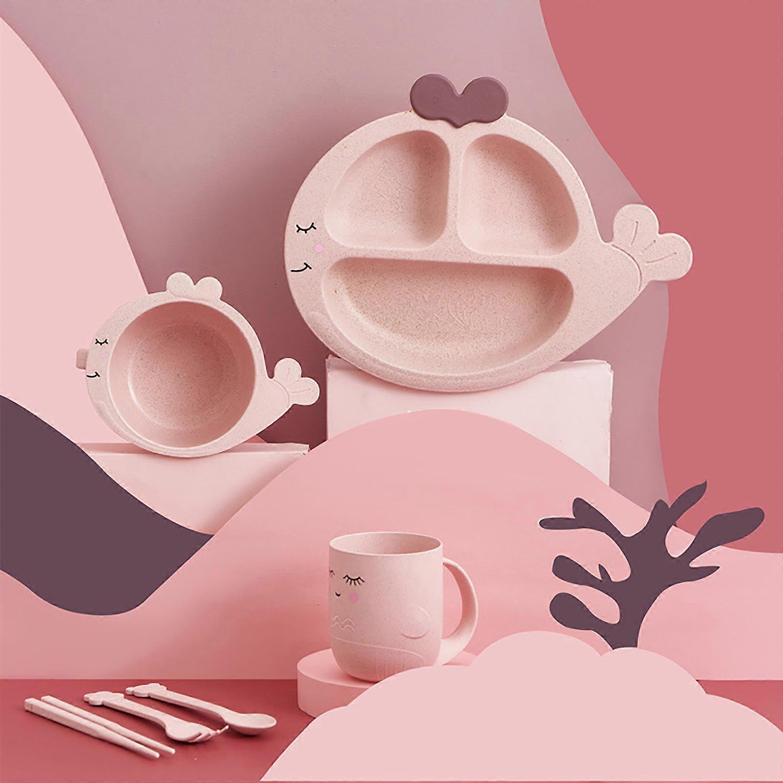 Whales Feeding Set For Kids Includes,Bowl,Cup,Fork,Spoon and Chopsticks