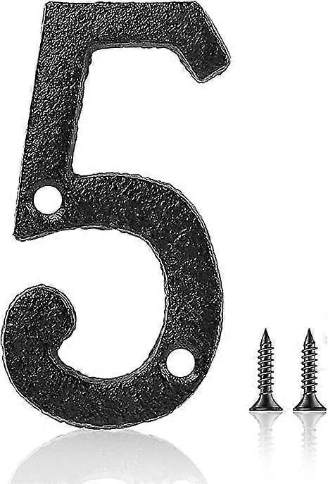 3 Inch Cast Iron House Numbers And Letters, Vintage Cast Iron Home Number Solid Metal Gate Mailbox Numbers, Matching Screws Included