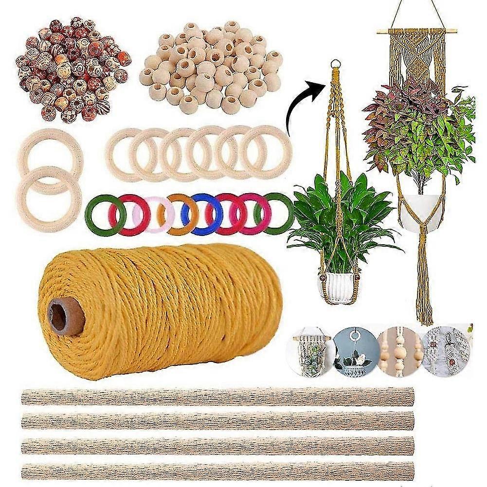 Macrame Plant Hanger Kits For Beginners Crafts Kits For Adults Art Supplies & Materials 3mm Macrame