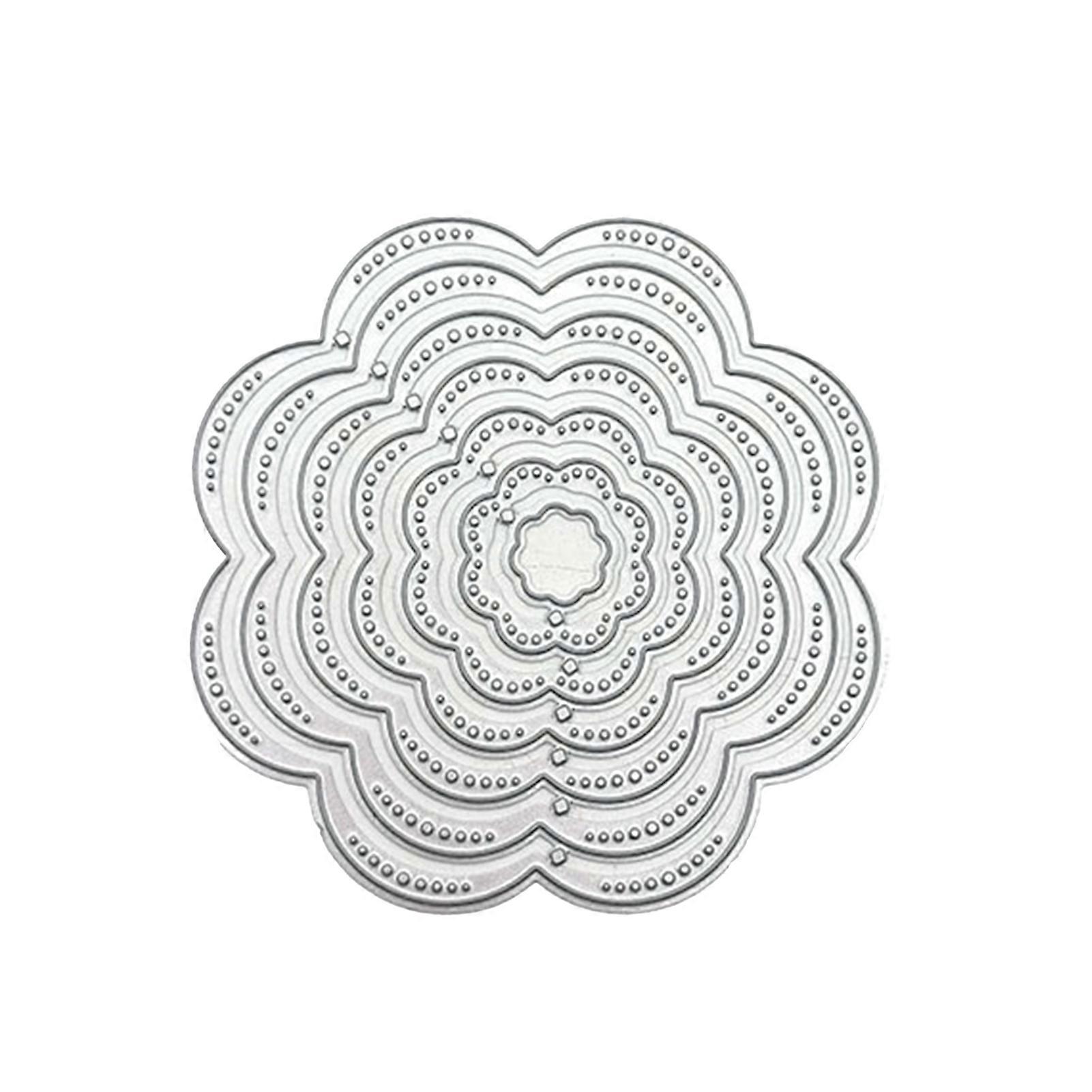 1 Set Cutting Die Delicate Waterproof Geometric Flower Shape Cards Making Embossing Stencil for Scrapbooking