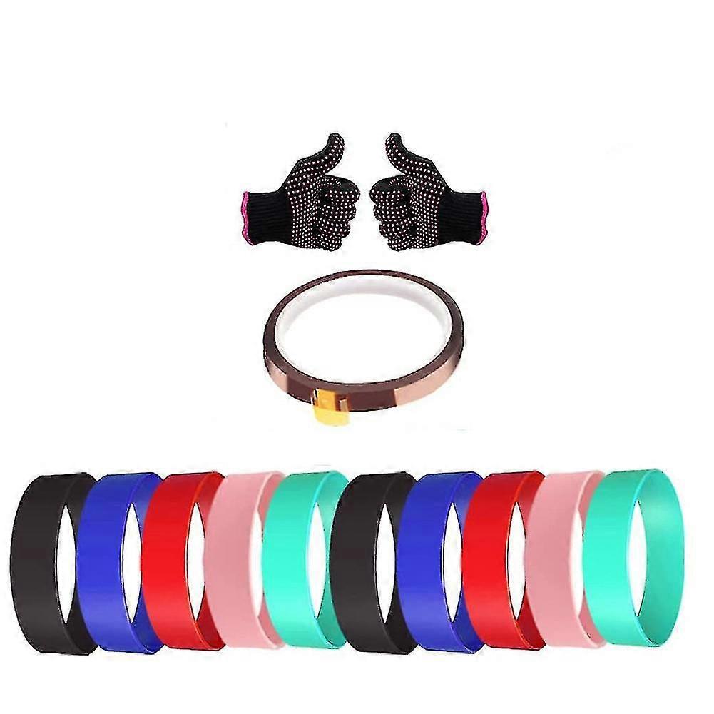 Silicone Bands For Sublimation Tumbler - Elastic Sublimation Paper Holder Ring Bands Prevent Ghosti