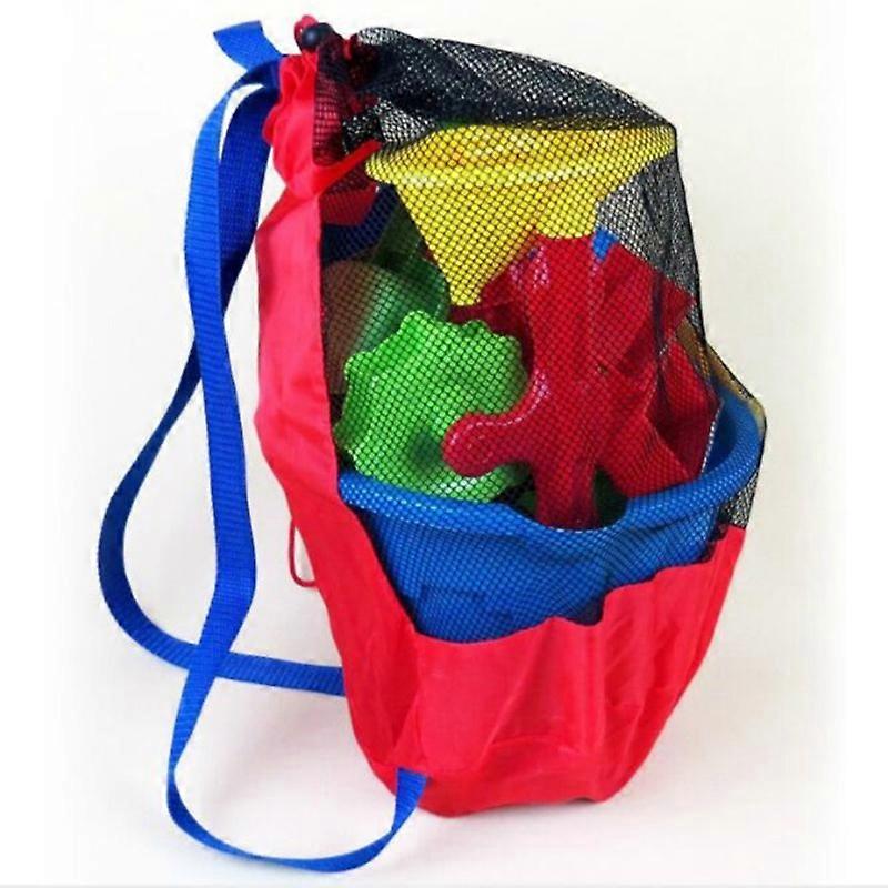 Large Beach Toys Mesh Blue Bag,Adjustable