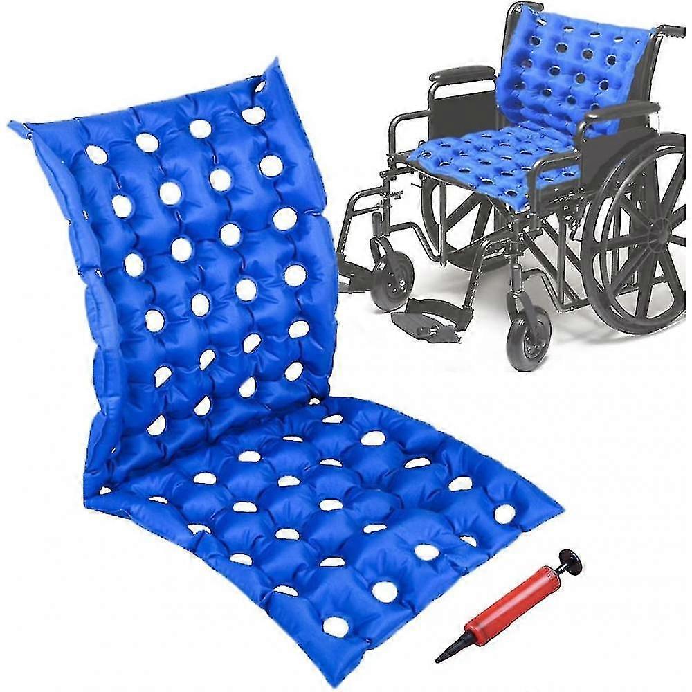 Bedridden Air Inflatable Seat Cushion With Full Back For Wheelchair, Anti-bedsore Seat Pad For Elderly Disabled Handicap JMK