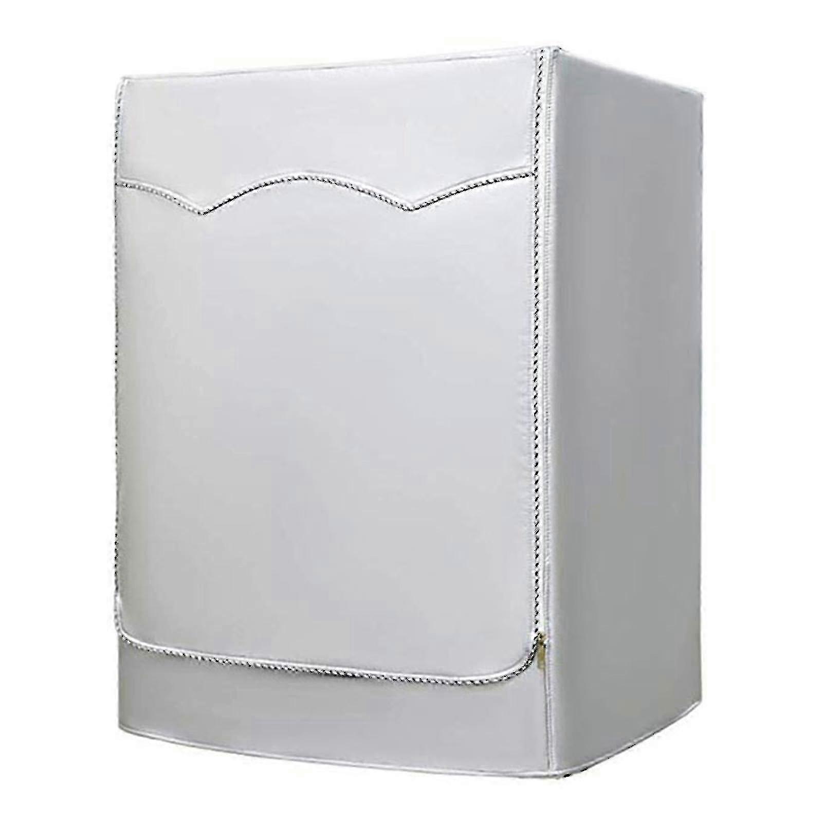Washing Machine Cover With Front Openings Waterproof Dust Proof Silver Large Size