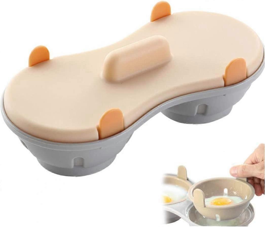 1Pcs Microwave Poached Egg Steamer Kitchen Gadget(Orange)