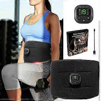 Ems Abdominal Muscle Toning Trainer Electric Stimulator Fitness Belt Usb Charging