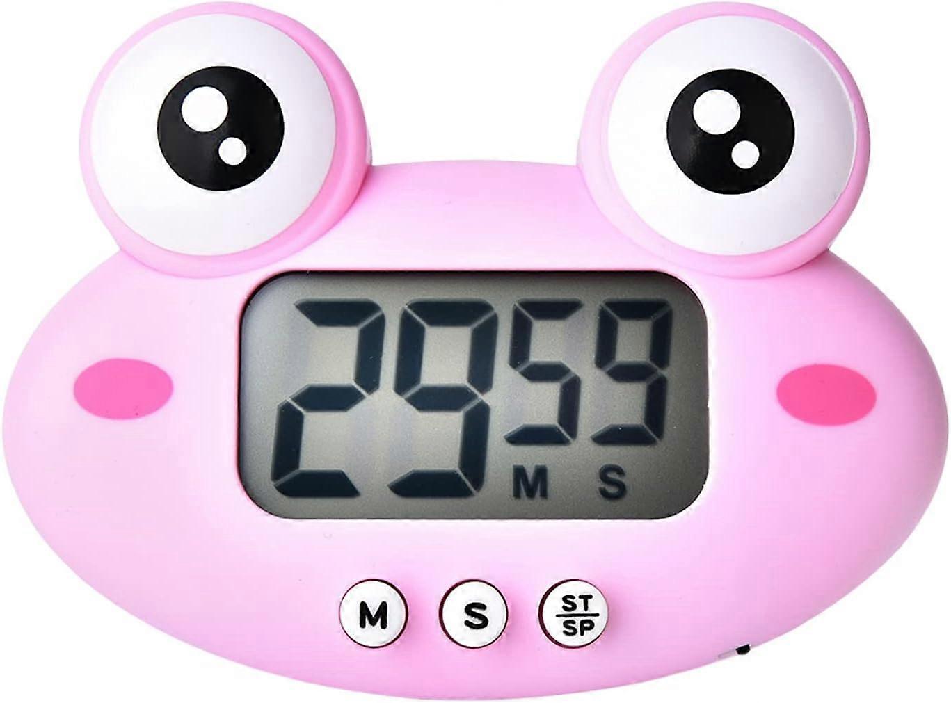 Digital Kitchen Timer Cute Animal Timer with Strong Magnet Back Stand Loud Alarm Large Screen Cooking Timer Clock for Time Management Workout Baking E