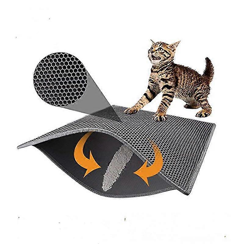 Foldable Waterproof Cat Litter Mat - Double Layer Design - Easy To Clean