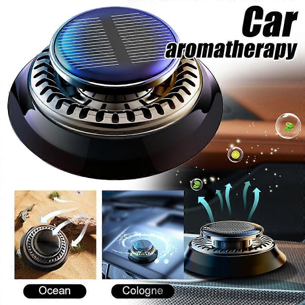 Car Air Freshener Solar Automatic Rotation Aromatherapy Essential Oil Diffuser Odor Removal Gifts