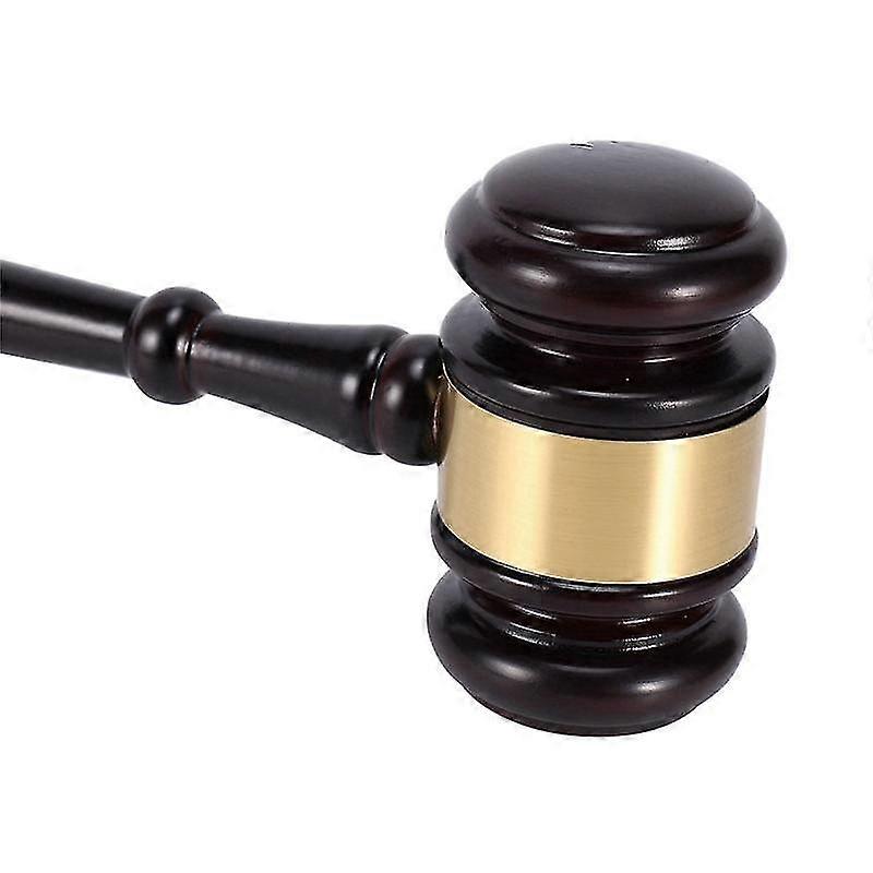 JTG Wooden judge's gavel auction hammer with sound block for attorney judge auction handworkJ