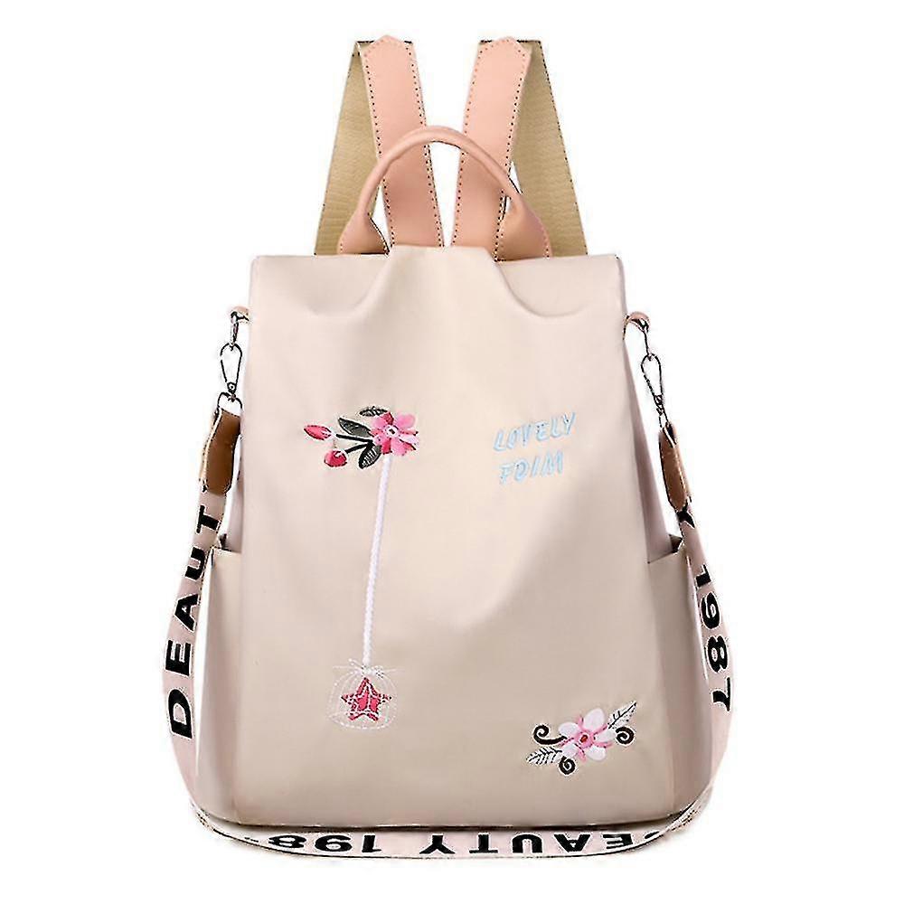 Fritidsryggsäck Kvinnor Blommig axelväska Reseryggsäck Ryggsäck Skolryggsäck