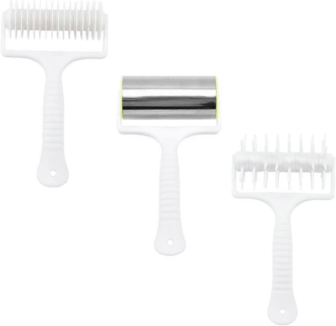 Pizza puncher dough roller sa tool set pie dough roller (white) (3pcs)