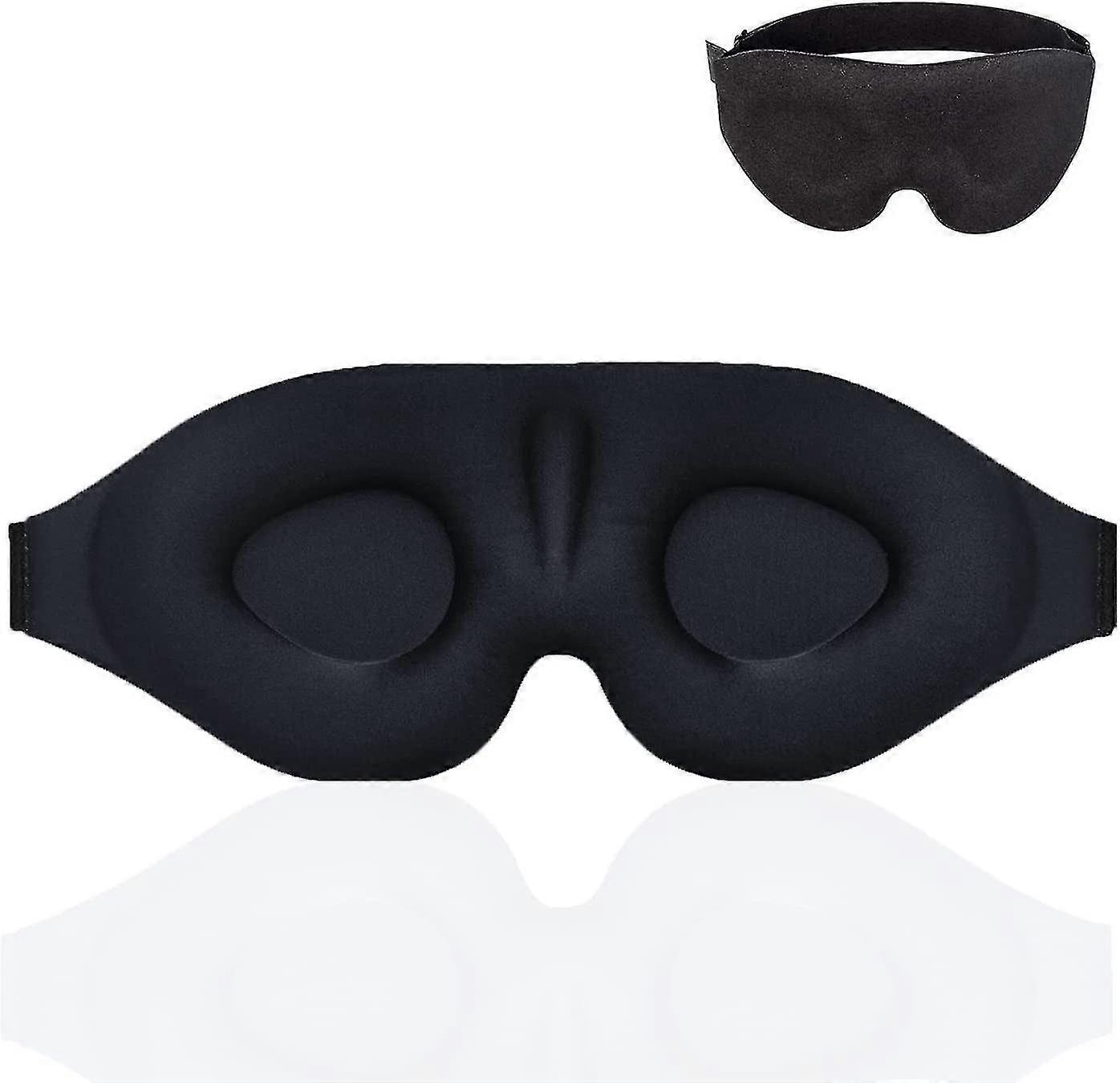 100% Blackout Sleeping Mask 3d Contouring Eye Mask Adjustable Strap Eye Mask