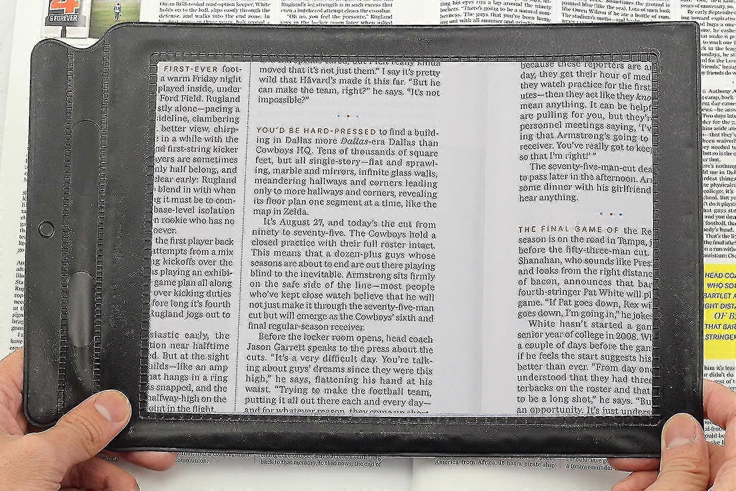 A4 Full Page Vergrootglas Blad Groot Vergrootglas Assisted Reading Aid Lens