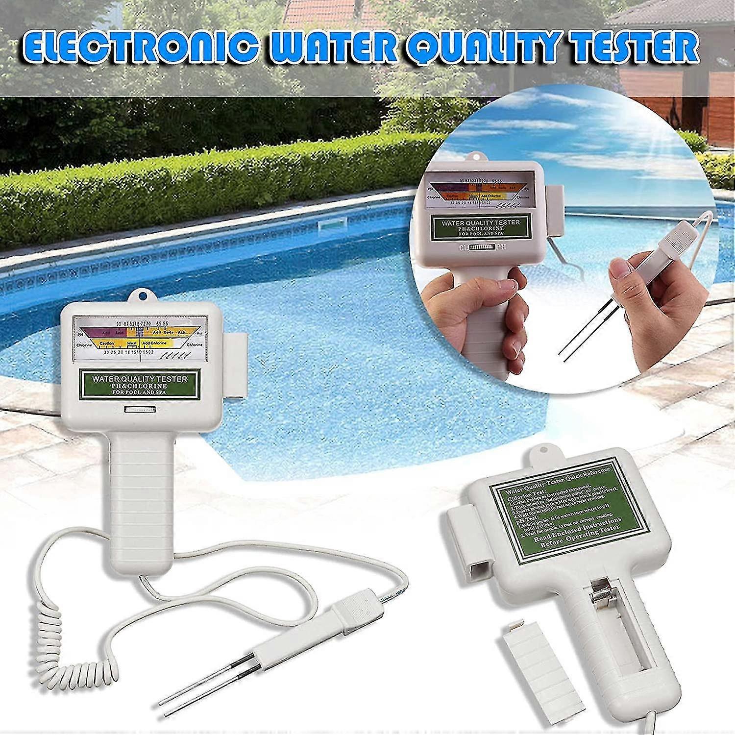 Quality Water Tester, Portable Digital Monitor, Portable 2 In 1 Quality Water Ph Cl2 Chlorine Level Tester Level Meter