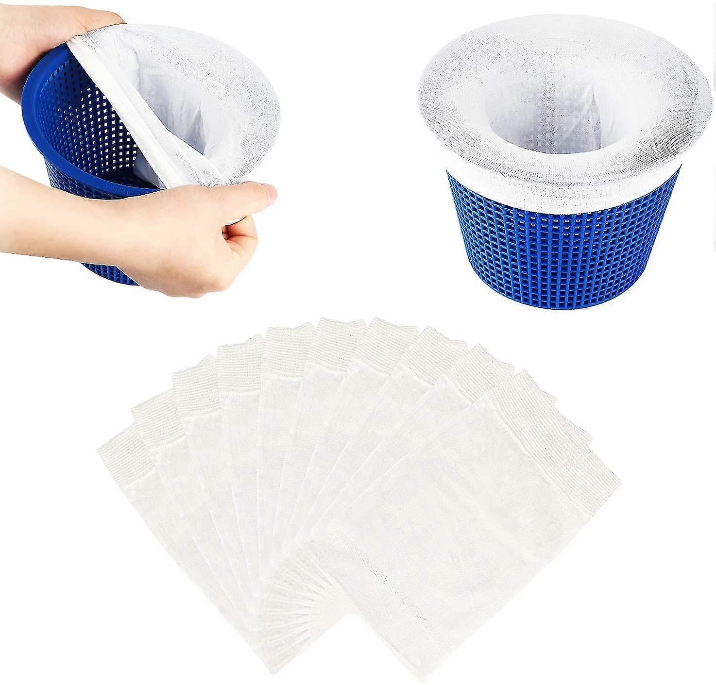 10pcs White Nylon Pool Skimmer Filters