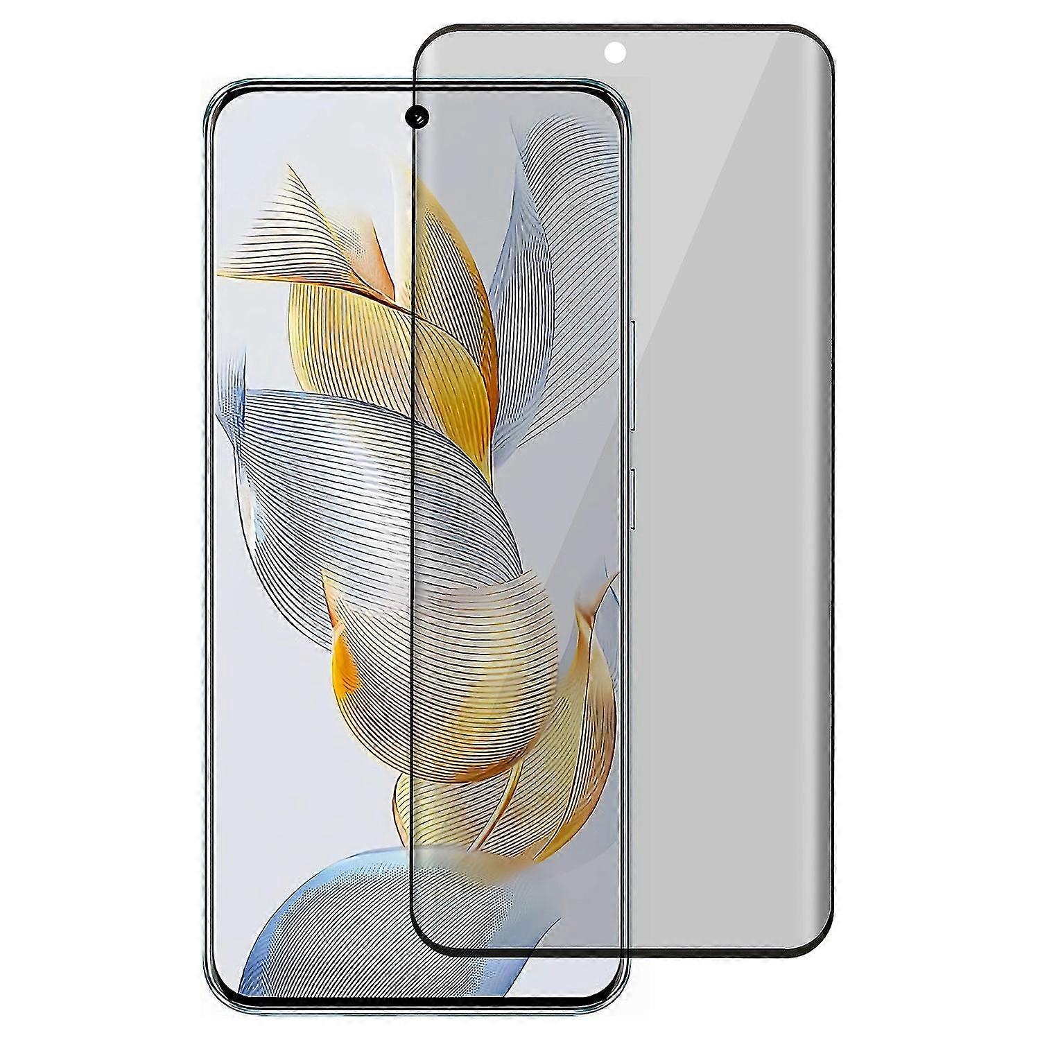 واقي شاشة الخصوصية لهاتف Honor 90، مصنوع من طبقة زجاجية عالية الجودة من الألومنيوم والسيليكون، مع غراء جانبي