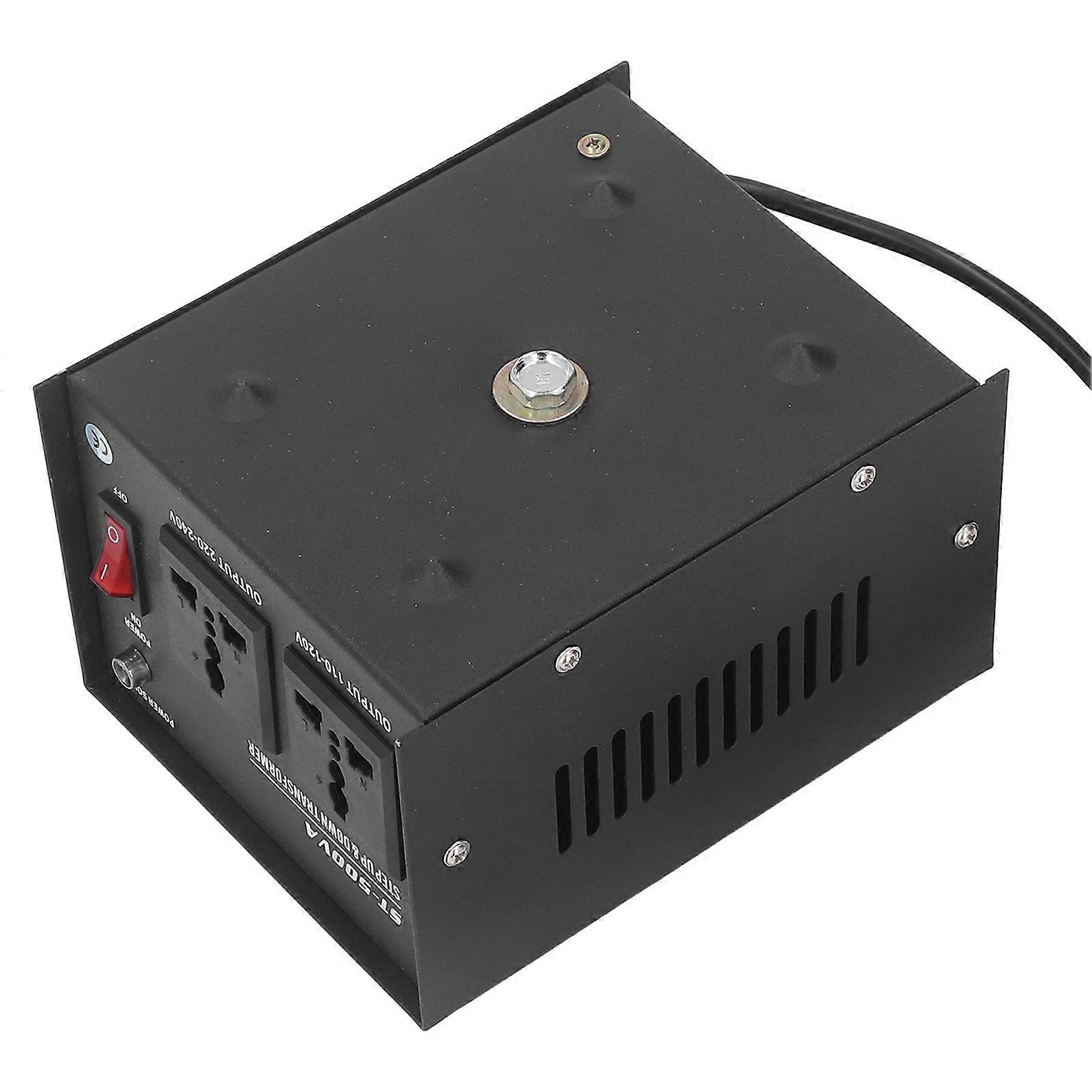 500W Heavy Duty Voltage Converter, Step Up Buck Transformer, Adjustable Output 110V/220V, Input 110V-120V/220V-240V, UK Plug