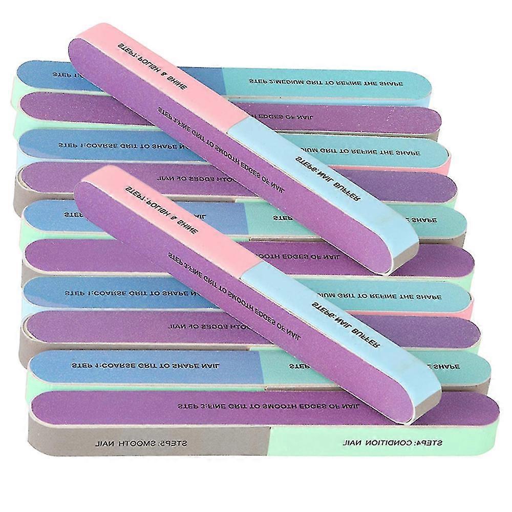 12pcs 7 Sides Nail File And Buffer Block Nail Buffering Files Emery Boards For Nails