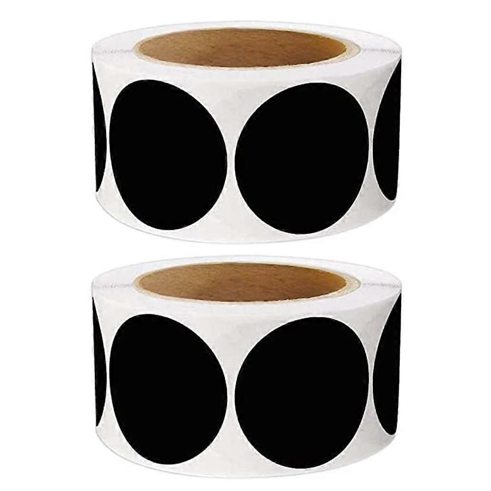 2 Inch Round Black Labels Stickers for Inventory Storage Organizing Moving