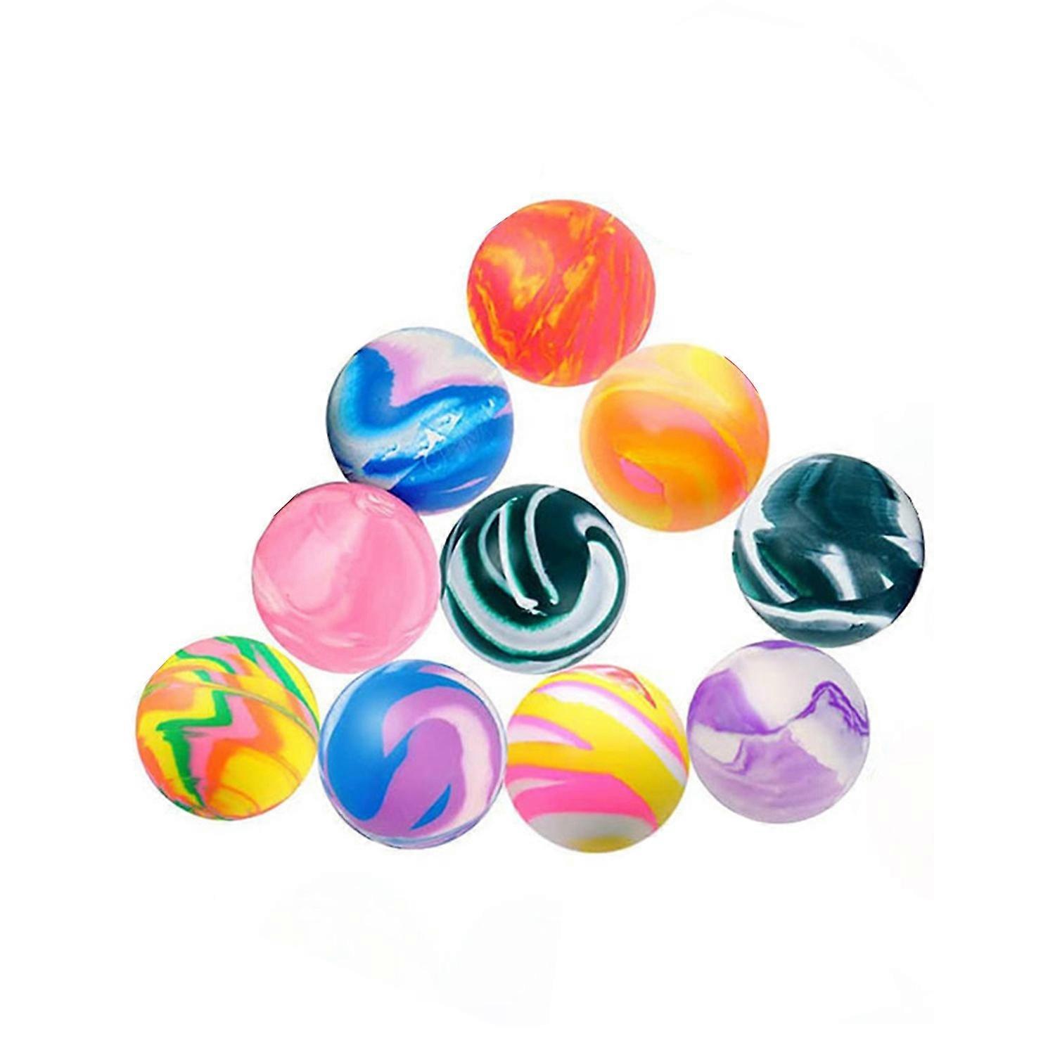 10Pcs Mixed Color 25/30mm Bouncy Rubber Balls Vending Dispenser Bouncing Ball Toy for Kids Boys