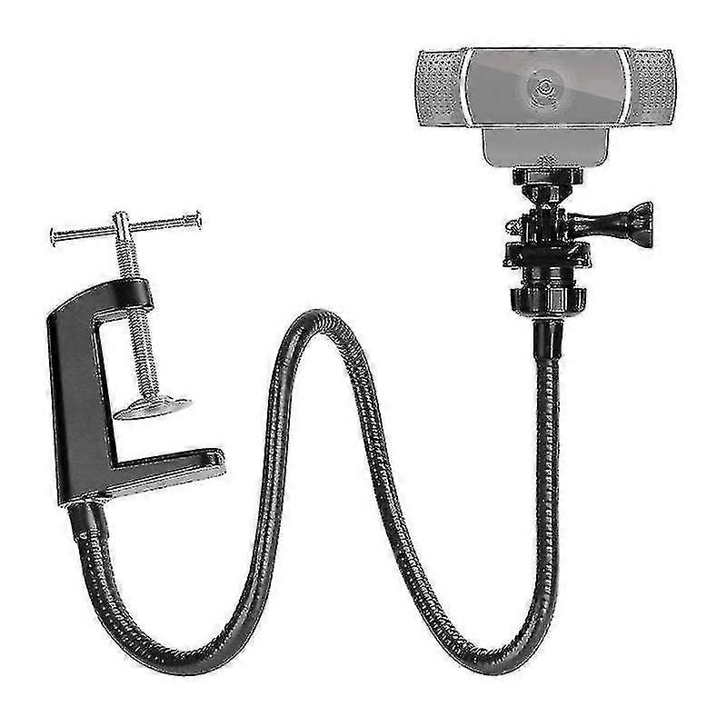 Supporto per telecamera con morsetto a ganascia da scrivania migliorato, supporto flessibile a collo d'oca per webcam