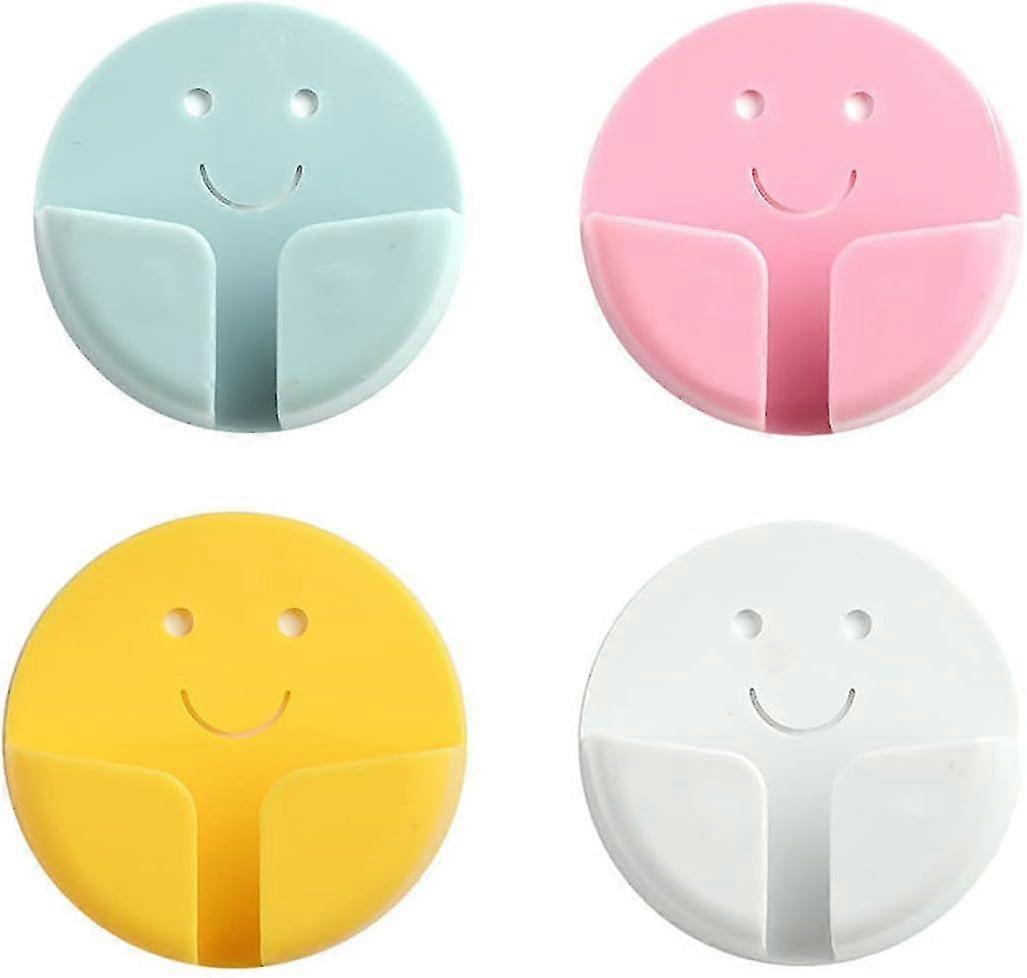 8-pack Non-perforated Hook Brackets, Plug Hooks Super Glue Bracket Drill-free-WG