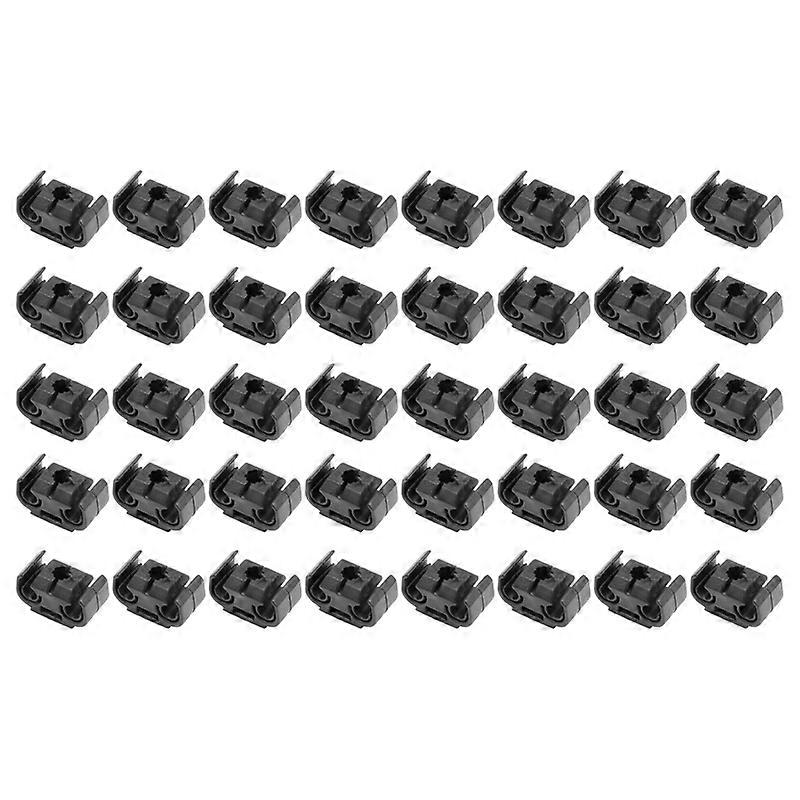 40PCS 2 نقطة خط أنابيب الفرامل الاحتفاظ كليب حامل قوس 811611797 مزدوجة قناة قاعدة الفرامل كابل كليب 4.75mm أسود