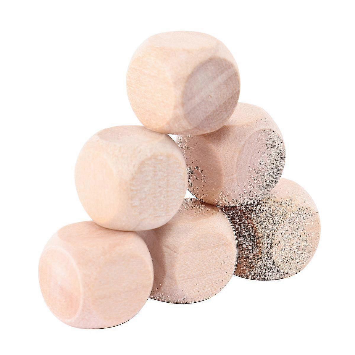 50 Pcs Colored Dice Blank Dice Six Sided Gaming Dice Wood Dice Naughty Dice