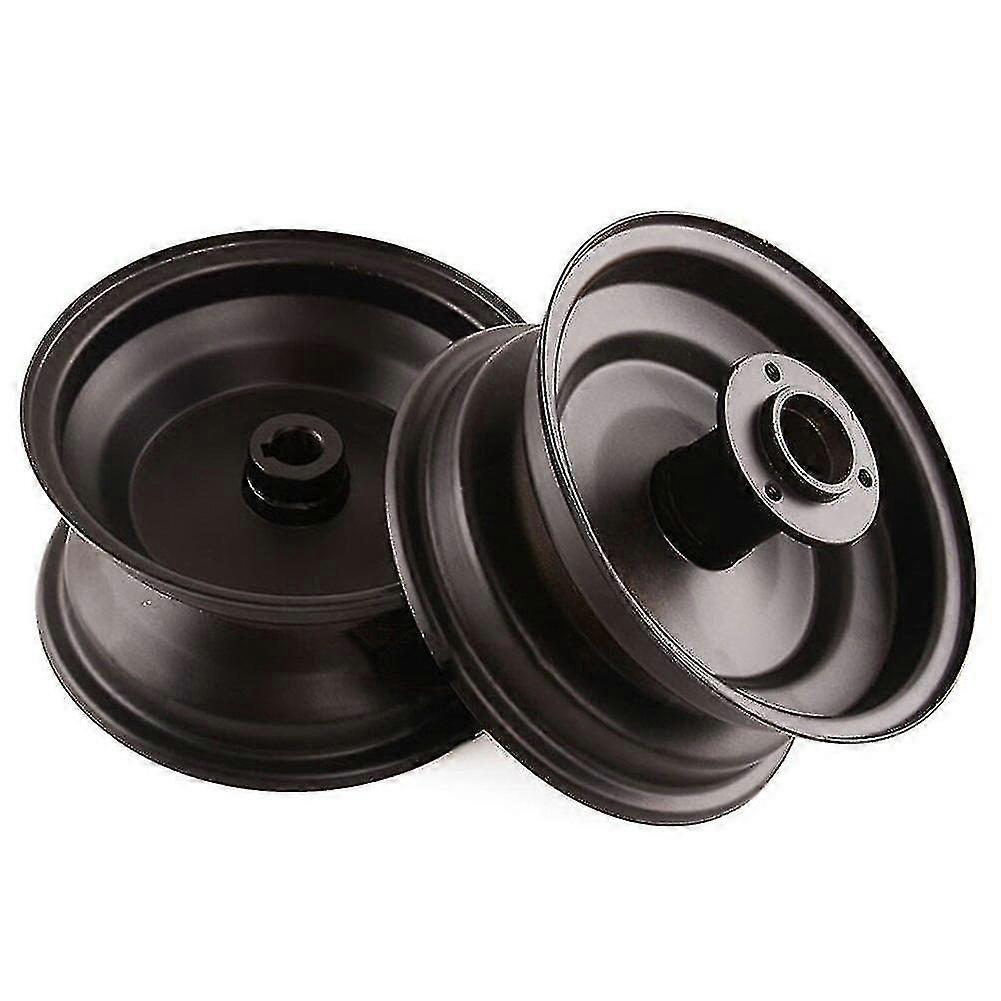 Räder Stahl vorne und hinten Naben Quad Buggy Go-Kart Rasen Reifen Lager Zubehör (schwarz) (2pcs)