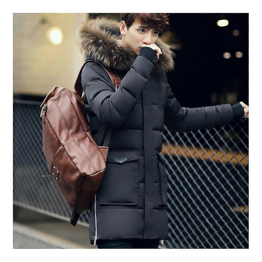 Man Down Coat Thick Long Fur Collar