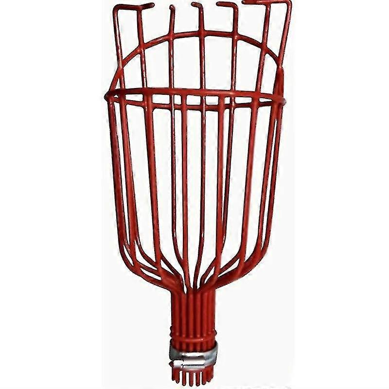 (basket, Red)fruit Picking Tool, Detachable Fruit Picker, With Adjustable Telescopic Pole And Stainless Steel Basket With Foam Cushion, For Apples Pea