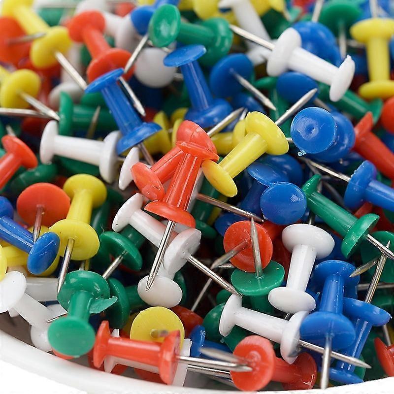 Amazon Basics Push Pins, Assorted Colors, Steel Point, 100 Count