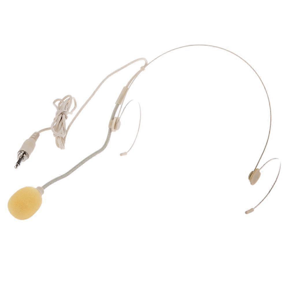 Double Earhook Headset Back Blectret Headworn Microphone Upright Type Plug