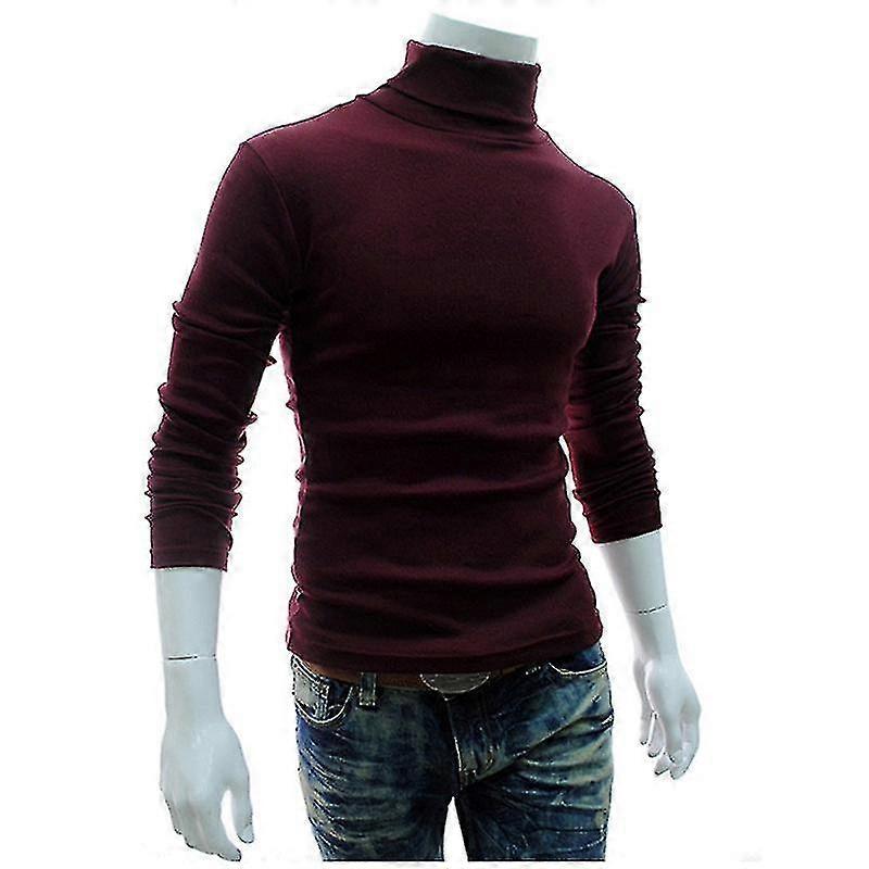 Hommes Polo Roll Turtle Neck Pullover Tricoté Pull Tops Pull Chemise