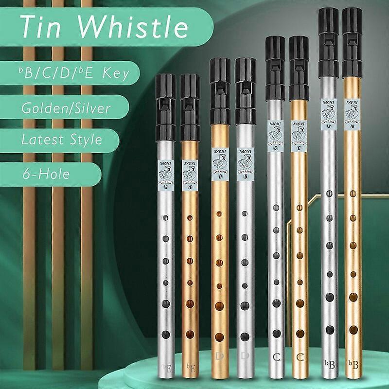 High Quality Musical Instruments Irish Penny Whistle Tin Whistle Triditional Musical 6 Holes C D bE bB Key For Beginners Student
