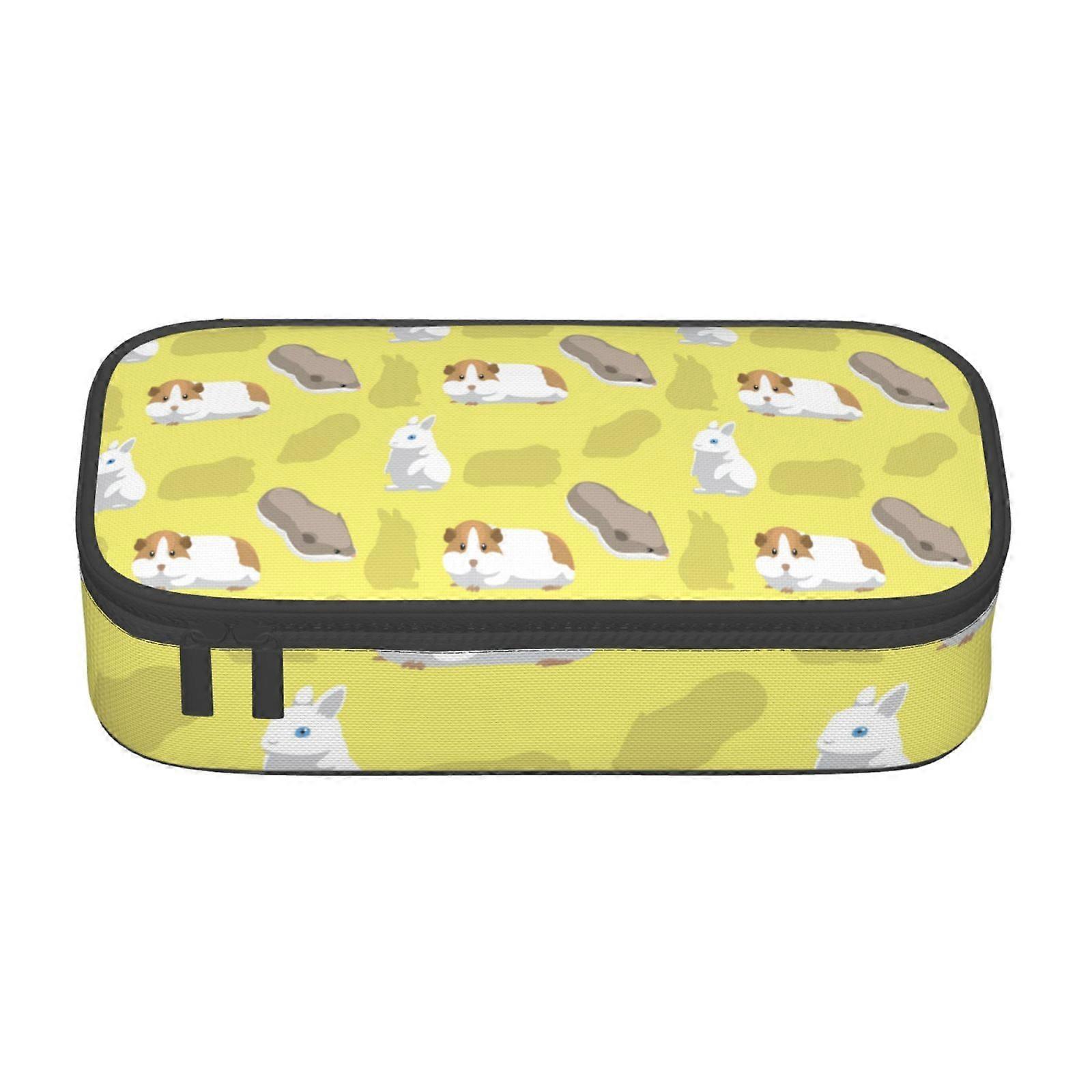 مضحك لطيف غينيا خنزير مقلمة القضية سعة كبيرة قلم رصاص الحقيبة ماكياج حقيبة اللوازم المكتبية القرطاسية صندوق قلم رصاص مع سحاب 1