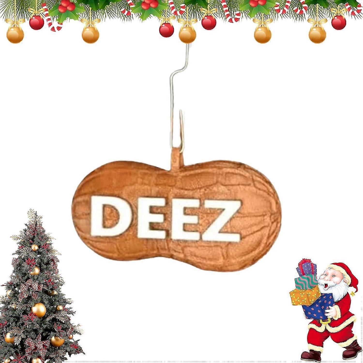 Deez Nuts Ornament, Christmas Peanuts Ornament,Deez Nuts Christmas Tree Hanging Ornaments, Funny Novelty Deez Nuts Christmas Ornaments