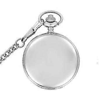 Nuevo Reloj de bolsillo de cuarzo polaco de plata Joyería gótica Collar de cadena de aleación de color plateado de moda Steampunk relogio de bolso