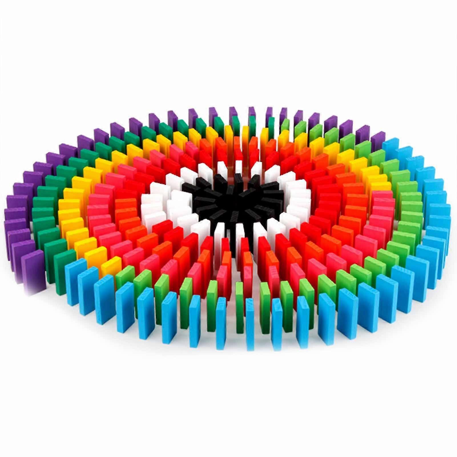 120pcs/set Educational Stacking Dominos Toys Durable Reusable Wood Puzzles Blocks For Toddler\'s Preschool Activity