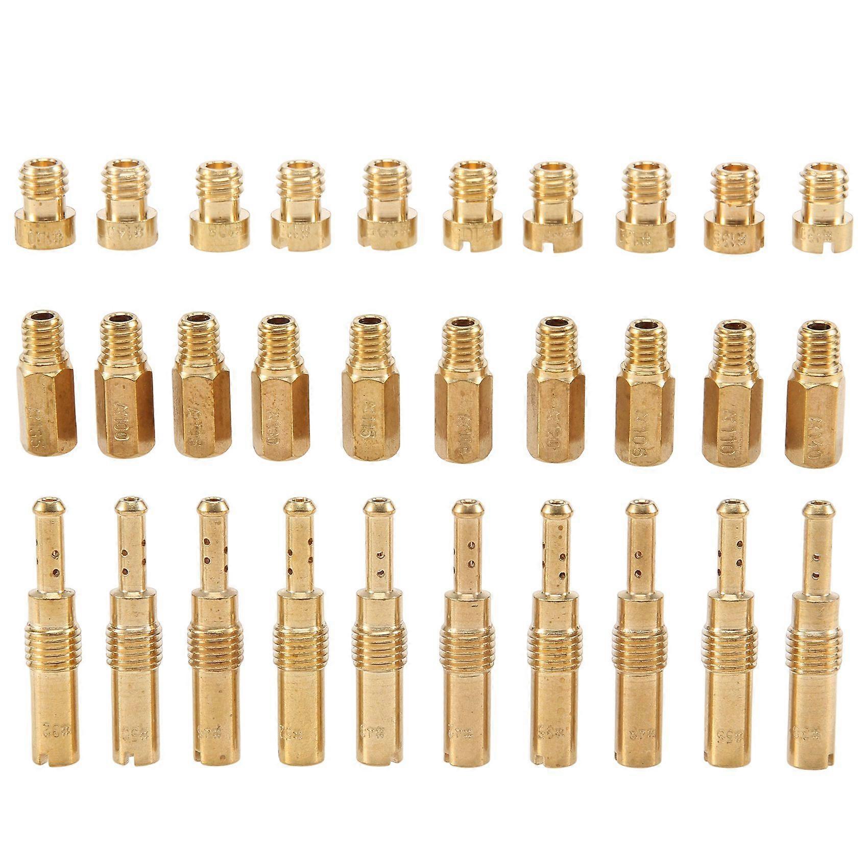 30Pcs Carburetor Main Jet and 10Pcs Slow Pilot for PWK CVK PWM Carbs