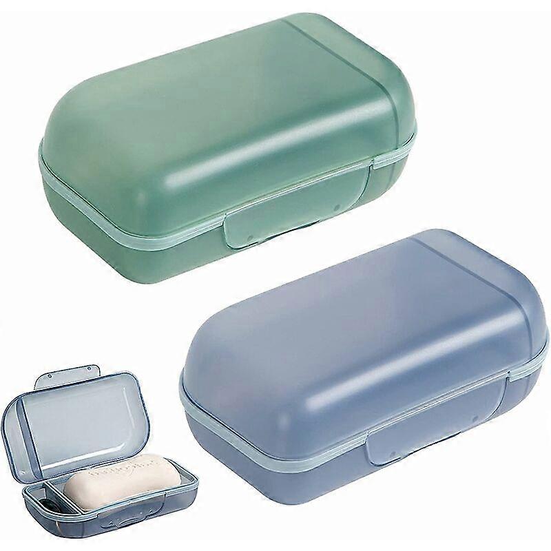 Dww-2 Pcs Plastic Soap Boxes Travel Soap Containers with Lids Leakproof Soap Boxes Sealed Soap Boxes Portable Soap Boxes Creative Soap Holder Soap Hol